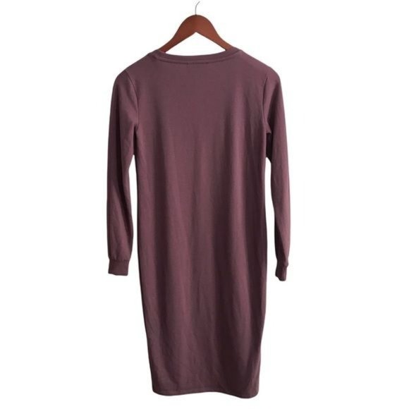 Forever 21 Sweater Sweatshirt Dress In Plum Size XS - Picture 2 of 4